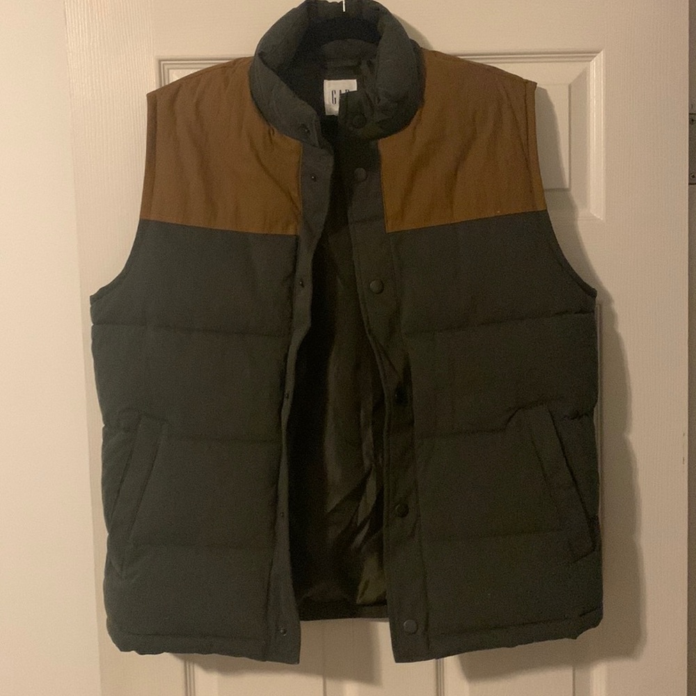 gap men cozy vest deep woods green Size L